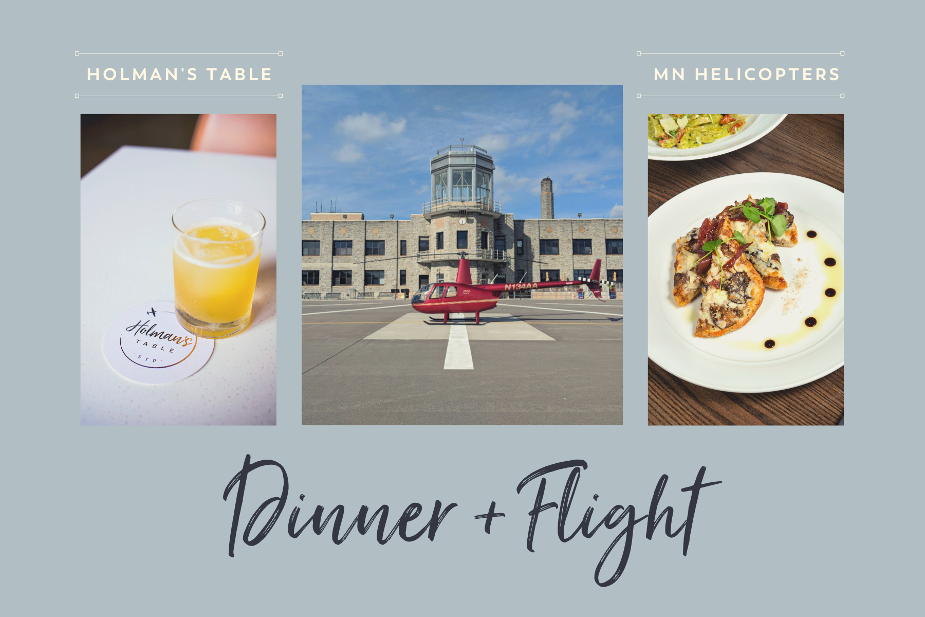 helicopter ride and dinner package in St. Paul, Minnesota
